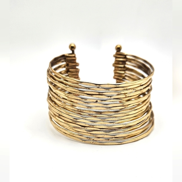 🟢3/$19🟢 Multilayer Gold Cuff Bracelet Casual Formal Office - Picture 5 of 5